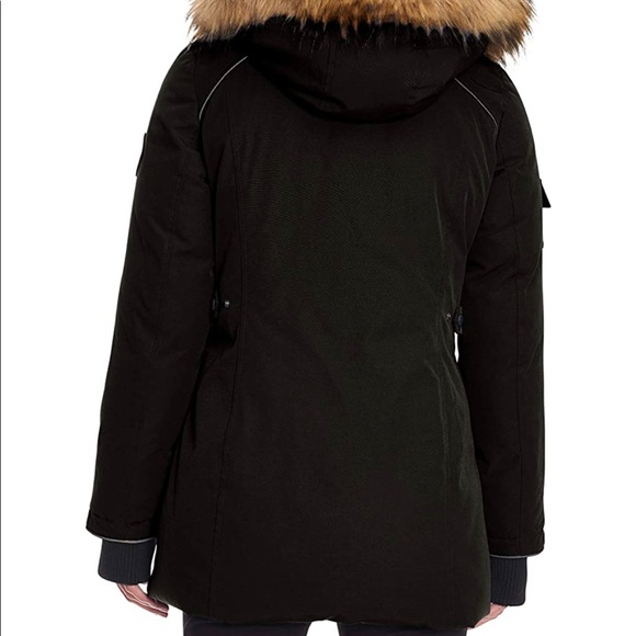 Alpine North Women’s Vegan Down Parka with Faux Fur Hood - Picture 9 of 10